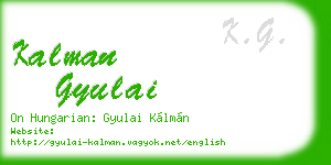 kalman gyulai business card